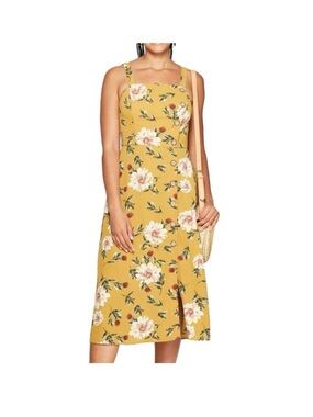 Xhilaration Floral Square-Neck Midi Dress